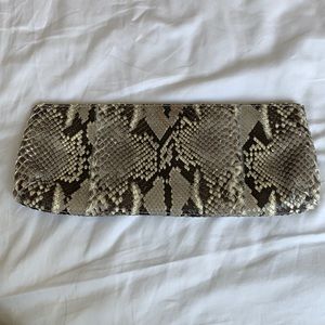 Lorelei snakeskin clutch